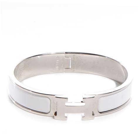 hermes silver and white bracelet|hermes bracelet cost.